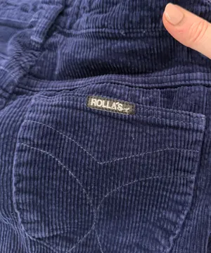 Rolla's womens Navy Eastcoast Flare Corduroy Jeans size 25 US (7 AUS) thumbnail 11