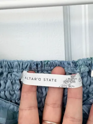 Altar'd State blue floral mini dress S thumbnail 2