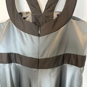 MARC BOUWER GLAMIT Size (4) Women's Dress Gray 100% Silk Formal Beaded‎ thumbnail 10