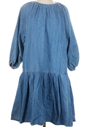 H&M Casual Blue Chambray Denim Dress thumbnail 1