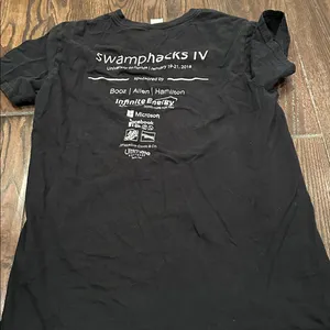 Gildan Black Women's Tee with Colorful Graphics size medium thumbnail 5