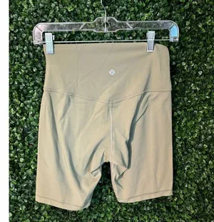 Lululemon Rosemary Green HR Align Biker Shorts Size 6 thumbnail 2