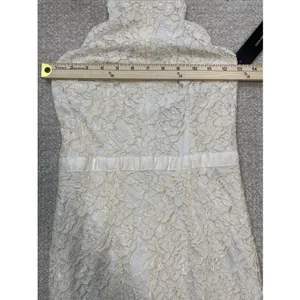 Lulus Zenith Cream Lace Maxi Dress NWT Size XS Halter Full Length Bridal Gown thumbnail 11