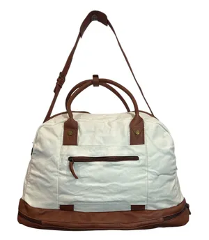 Bolosta Canvas Weekender Duffle Bag Shoe Compartment Travel Overnight Tote thumbnail 1