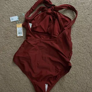 Kona Sol Red One Piece Swimsuit Classic Design thumbnail 2