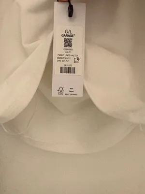 NWT!! Garage Pixie Plunge Halter Top in White thumbnail 8