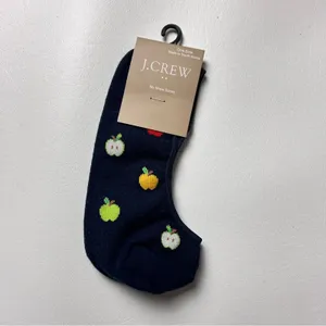 J.Crew Women's Fall Theme Apple No Show Socks One Size NWT thumbnail 2