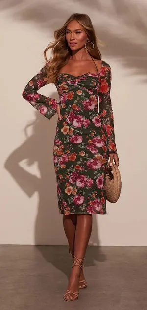 VICI Midi Dress Floral thumbnail 1