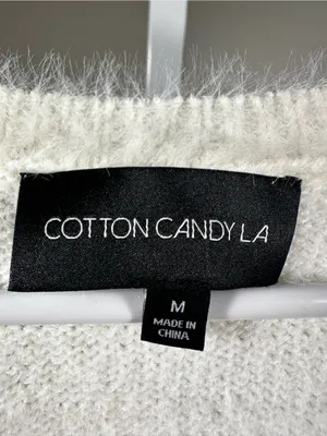 P82. Cotton Candy LA Cream Fuzzy Crop Top thumbnail 2