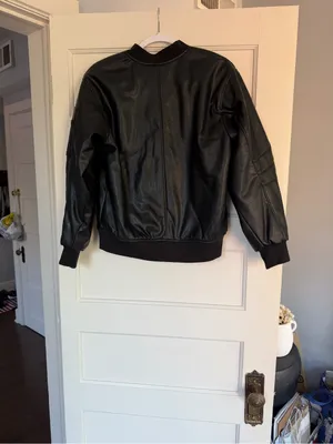 H&M Divided Faux Leather Bomber Jacket thumbnail 2