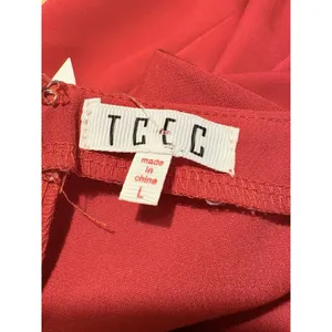 New TCEC Red‎ One Shoulder Ruffle Dress Size Large thumbnail 8