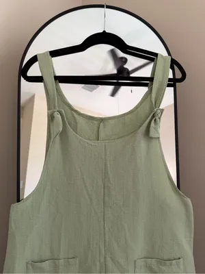 Amazon Light Green Sleeveless Romper Jumpsuit thumbnail 2