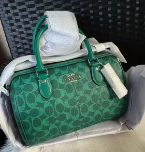 NWT Coach Medium Rowan Satchel Bag In Signature Canvas CV961 Bright Jade thumbnail 1