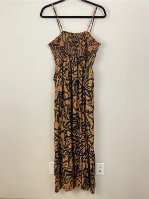 Anthropologie Printed Smocked Sleep Maxi Dress Size Large thumbnail 8