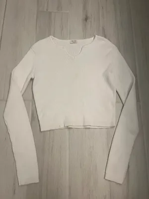Brandy Melville White Long Sleeve Shirt thumbnail 1