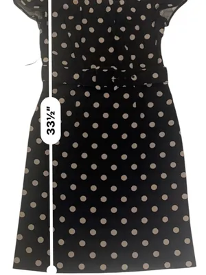 Boden‎ Black Sheath Dress with Tan Polka Dots thumbnail 7