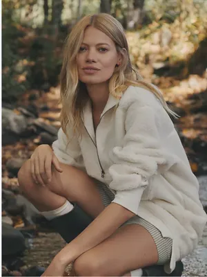 Anthropologie daily practice Sherpa jacket cream 1x thumbnail 2
