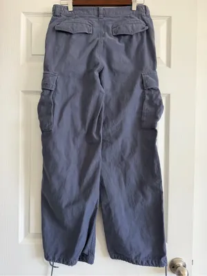 Aritzia TNA Supply Cargo Pants GD Vintage Navy 100% Cotton Size 4 thumbnail 3