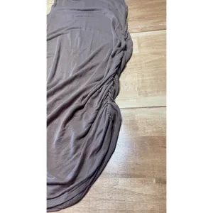 ANTISTAR Mauve Brown Ruched‎ Sleeveless Bodycon Dress Large Sleeveless Crew Neck thumbnail 3