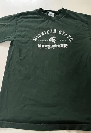 michigan state university shirt Green thumbnail 2