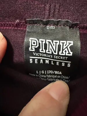 PINK Victoria's Secret Maroon Seamless Leggings Size Large thumbnail 7