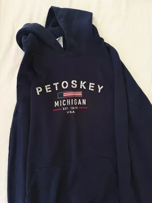 Navy hoodie Blue Size XXL thumbnail 1