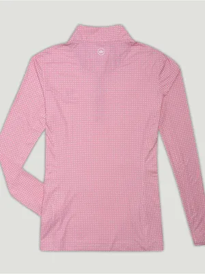 Peter Millar Women's Lightweight Sun Shirt quarter zip Lilac Blossom size M thumbnail 2