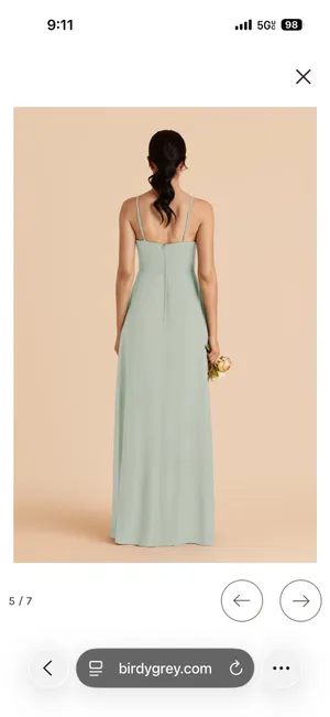 Birdy Grey Amy Sage Green Chiffon Dress thumbnail 2