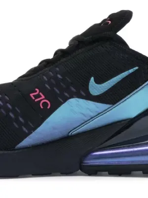 Nike Air Max 270 Athletic Shoes Women's 7.5 Youth 6.0- Black/Teal/Purple thumbnail 3