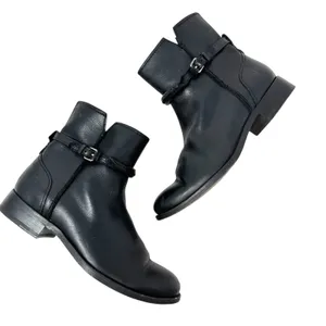 Frye Melissa Seam Short Boots‎ Leather Black Size US 6 thumbnail 1