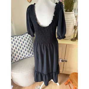 Hill House The Louisa Nap Dress In Black Size Large thumbnail 4