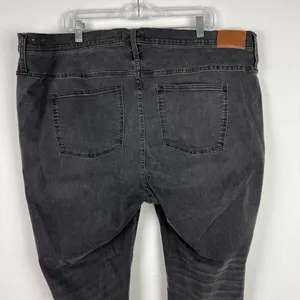 Madewell 9" High-Rise Skinny Jeans in Black Sea Raw Hem Plus Size 37 EUC T2555 thumbnail 7