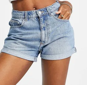Design Hourglass Demin High Rise Slouchy Mom Shorts Midwash thumbnail 2