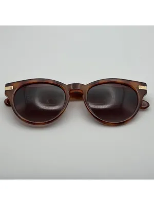 Cole Haan Polarized Tortoise Round Sunglasses thumbnail 3
