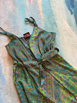 Boutique Boho fashion maxi green dress thumbnail 1