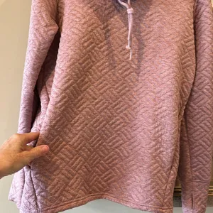Rose Pink Quilted Pullover Womens Medium thumbnail 5