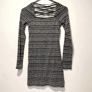 Free People Good Girl Gone Bad Gray Black Strappy Back Homecoming Dress Medium thumbnail 7
