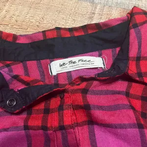 Free People Women's Pink Red Plaid Wool Blend Pacific Dawn Shirt Sz L Flannel thumbnail 7