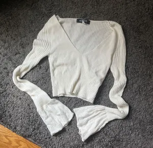 Flare Sleeve White Urban Outfitters Top thumbnail 1