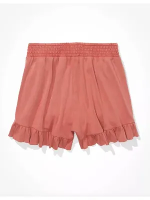 (C45) American Eagle Knit Shorts Size M Rose Ruffle Hem 100% Cotton Elastic thumbnail 4
