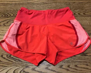 Athleta Acceleration Running Shorts Orange thumbnail 1