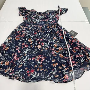 NWT Lulus My Favorite Navy Blue Floral Print Off the Shoulder‎ Dress Size MEDIUM thumbnail 10