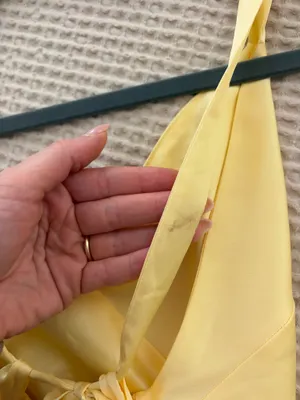 Show Me Your Mumu Anderson Maxi Dress Pale Yellow Luxe Satin thumbnail 8