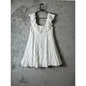 Lilly Pulitzer Emie Dress White‎ Eyelet Babydoll Fit Flare Cottagecore Size 10 thumbnail 4