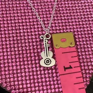 Electric Guitar Necklace Sterling Silver Concert thumbnail 3