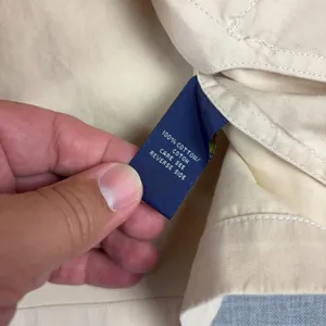 Vintage Ralph Lauren Sport Coat Womens Large Beige Cotton Overcoat Collared 90s thumbnail 9