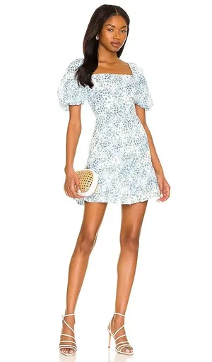 Revolve Blue Puff Sleeve Dress thumbnail 1