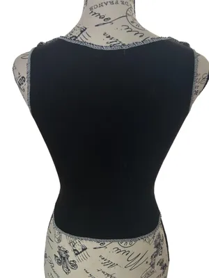 Brand New Black Peekaboo Top Size L thumbnail 5