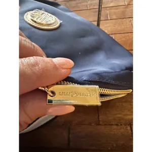 Lilly Pulitzer Jeanie Belt Bag True Navy Gold Logo Adjustable Striped Strap NWOT thumbnail 5