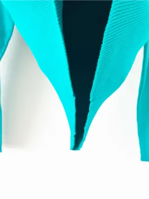 Vintage Lauren Ralph Lauren Teal Ribbed Cotton Turtleneck Sweater thumbnail 8